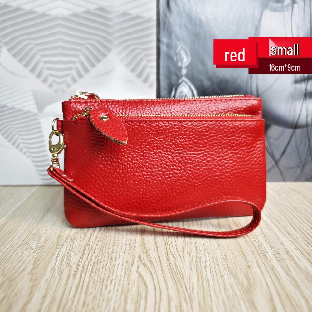 Женский многофункциональный кошелек-клатч на запястье из натуральной кожи в корейском стиле