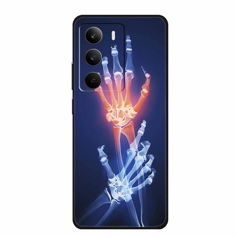 Чехол для телефона Realme C75 6.72" Модный Черный Силиконовый Мягкий Чехол-бампер Для Realme C75 C75x V70s 14x Задняя крышка Чехол C 75 Защитный