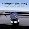 Car Magnetic Vacuum Suction Phone Holder 360 Degree Rotating Aluminum Alloy Adsorption Bracket Double-sided Suction Phone Holder
