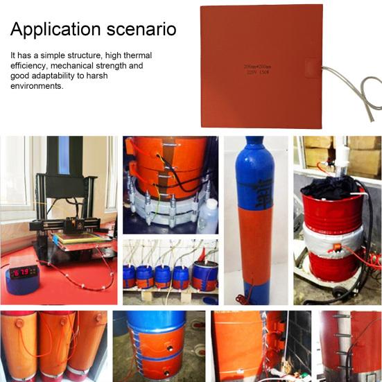 Грелка из силиконовой резины, устойчивая к коррозии, электрическая тепловая пленка, горячий нагревательный коврик, постоянная температура