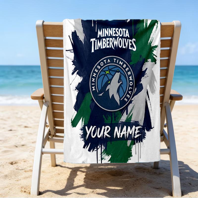 Custom Name Beach Towel Minnesota Logo Beach Towel, Soft Microfiber, Gift for Her/Him, Birthday, for Pool, Beach, Travel, Fan gifts