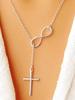 1 шт. Крест и бесконечность свитер цепи ювелирные изделия популярное женское ожерелье