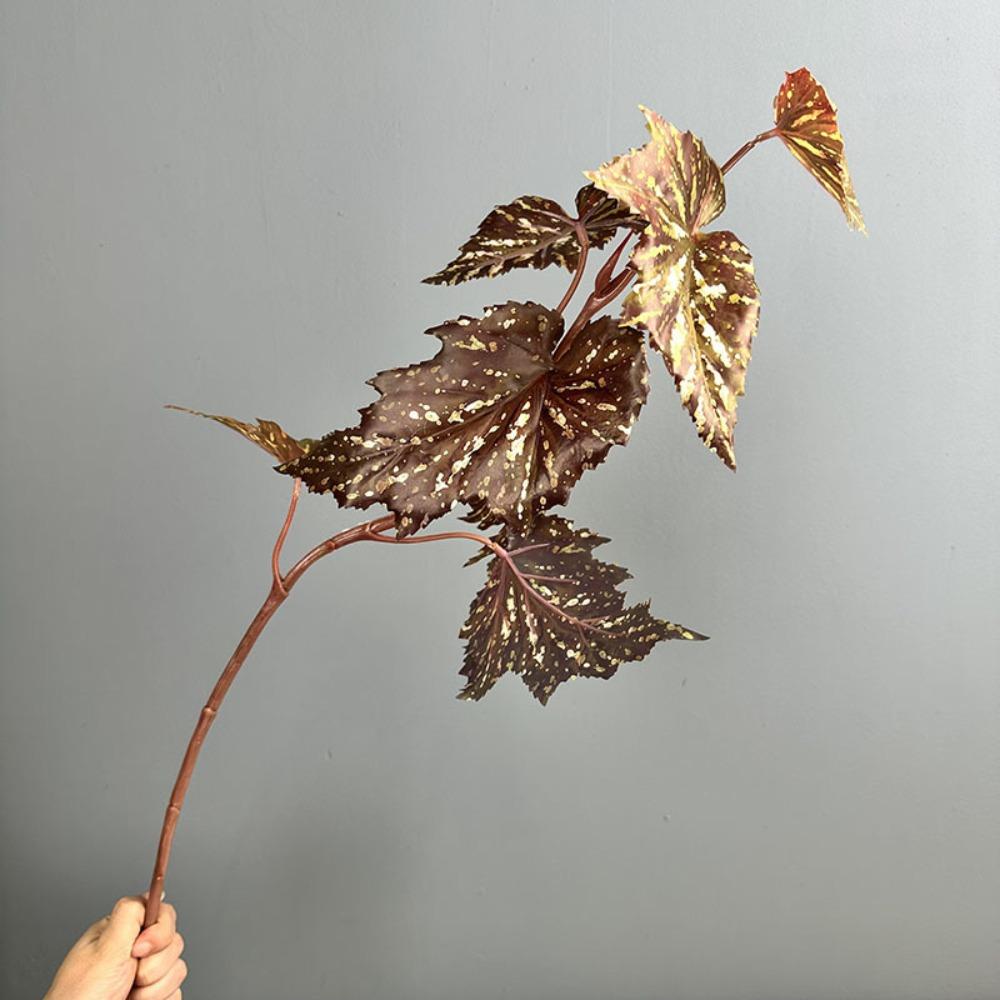 Long Branch Artificial Green Plants Realistic Plastic Simulation Greenery Handmade Artificial Leaf Branch Home Office Decor