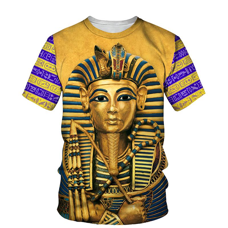Egypt Style 3d Print T-shirt Men Women Summer Fashion Short Sleeve Round Neck Top Tee