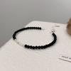 S925 Pure Silver Black Agate Broken Silver Bracelet 