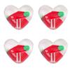 2Pcs Resin Love Heart Beads Cherry Christmas Tree Charms For DIY Necklace Bracelet Earrings Jewelry Making Craft Accessories