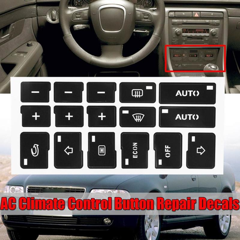 1 шт. автомобильный кондиционер, кнопка климат-контроля, ремонт, наклейки, наклейки для A4 B6 B7 00-04