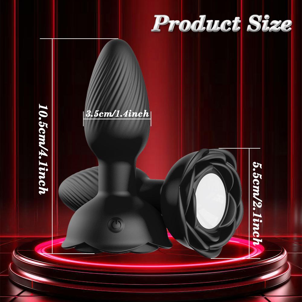 Bluetooth Anal Plug Swing Vibrator Vibrating Butt Plug with LED Light Male Prostate Massager Sex Toys for Women Men Adult