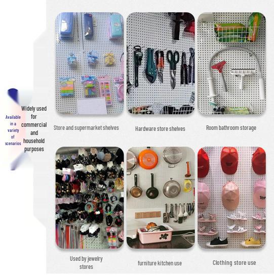Безрамная металлическая перфорированная панель для хранения инструментов, телефонов, ювелирных изделий и многого другого