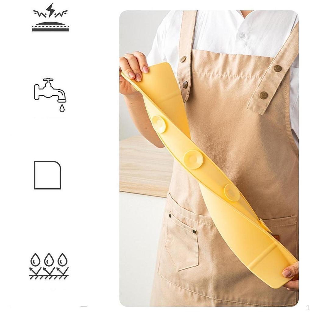 Silicone Sink Splash Guard for Kitchen Non Slip Dishwashing Accessories with Strong Suction