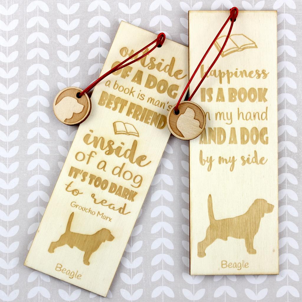 Beagle – Dog bookmark, personalized bookmark – Design 01 | Art-Dog