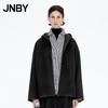 JNBY 25 Зима Новинка 100% Шерстяная Куртка с Капюшоном