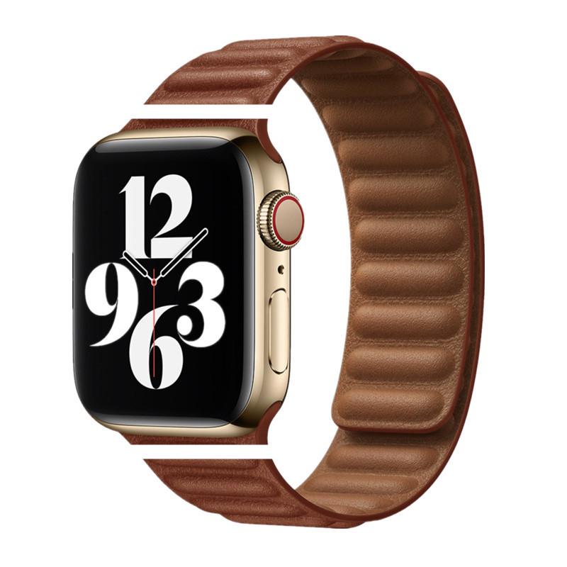 Apple Watch Fine Woven Twill Leather Magnetic Band for Series 5-9 & SE
