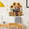 Мультфильм родитель-ребенок медведь подсолнечник спальня гостиная домашний фон стены украшение украшения настенные наклейки
