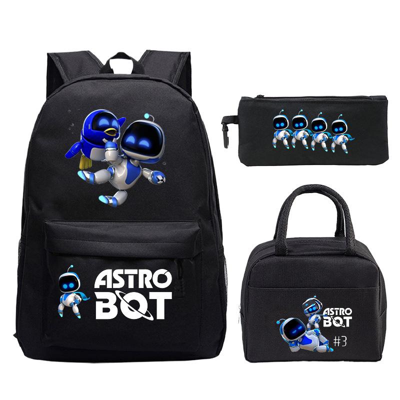 Новый мерч по игре Astro bot, печать, школьный рюкзак для начальной и средней школы, внешняя торговля, досуг, детский пенал, сумка для ланча