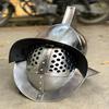 Medieval Larp Helmet Medieval Knight Crusader Helmet Silver Polish 18 Gauge Steel Helmet