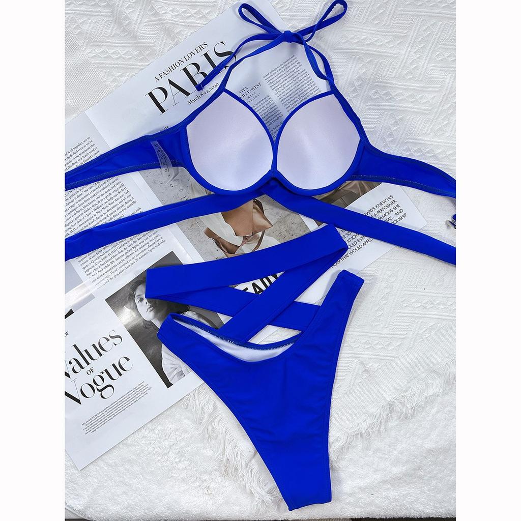 Push Up Women Swimsuit Sexy Bikini Bandage Bikini Set High Waist Brazilian Biquini Cross Swimming Suit Beachwear Bather
