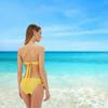 Retro swimsuit with polka dots, two-piece tie-up, pin-up, pool, s Retro swimsuit with polka dots, two-piece tie-up, pin-up, pool, M