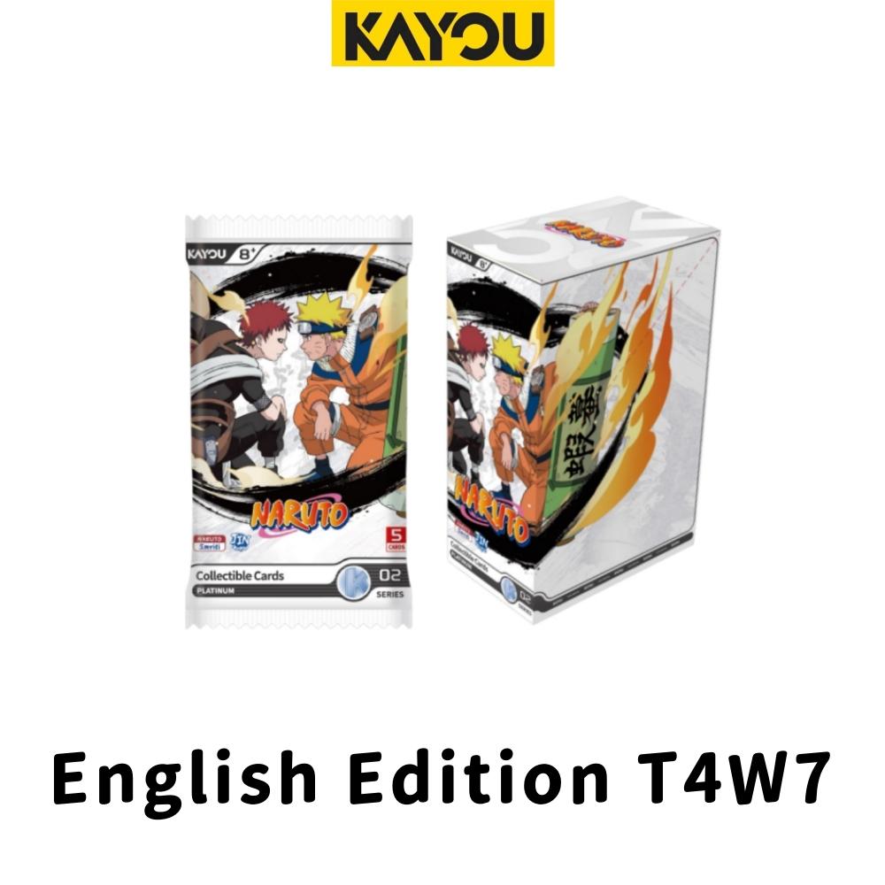 English Edition Naruto Cards T2W9 T4W6 T4W7 T2W8 Anime Merchandise Collection Flash Card Kids Toy Gifts