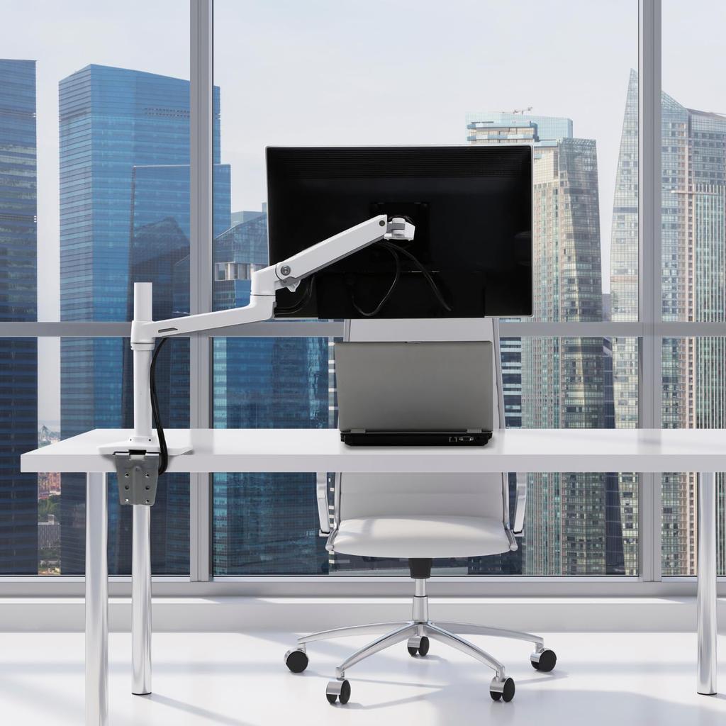ERGOTRON LX Desk Monitor Tall Supports Up To 34 Inches VESA Product Number Arm, Pole, White, (3.2-11.3 Kg), Compatible, 45-537-216