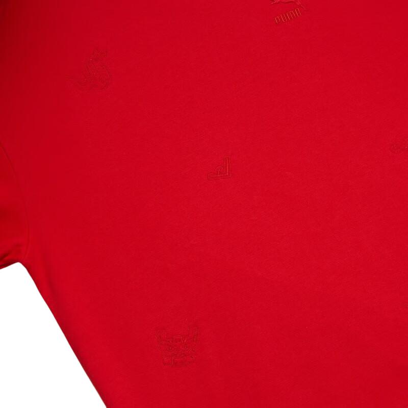 Puma Solid Color Casual Crew Neck Sweatshirt Unisex Tops Red 625253-11