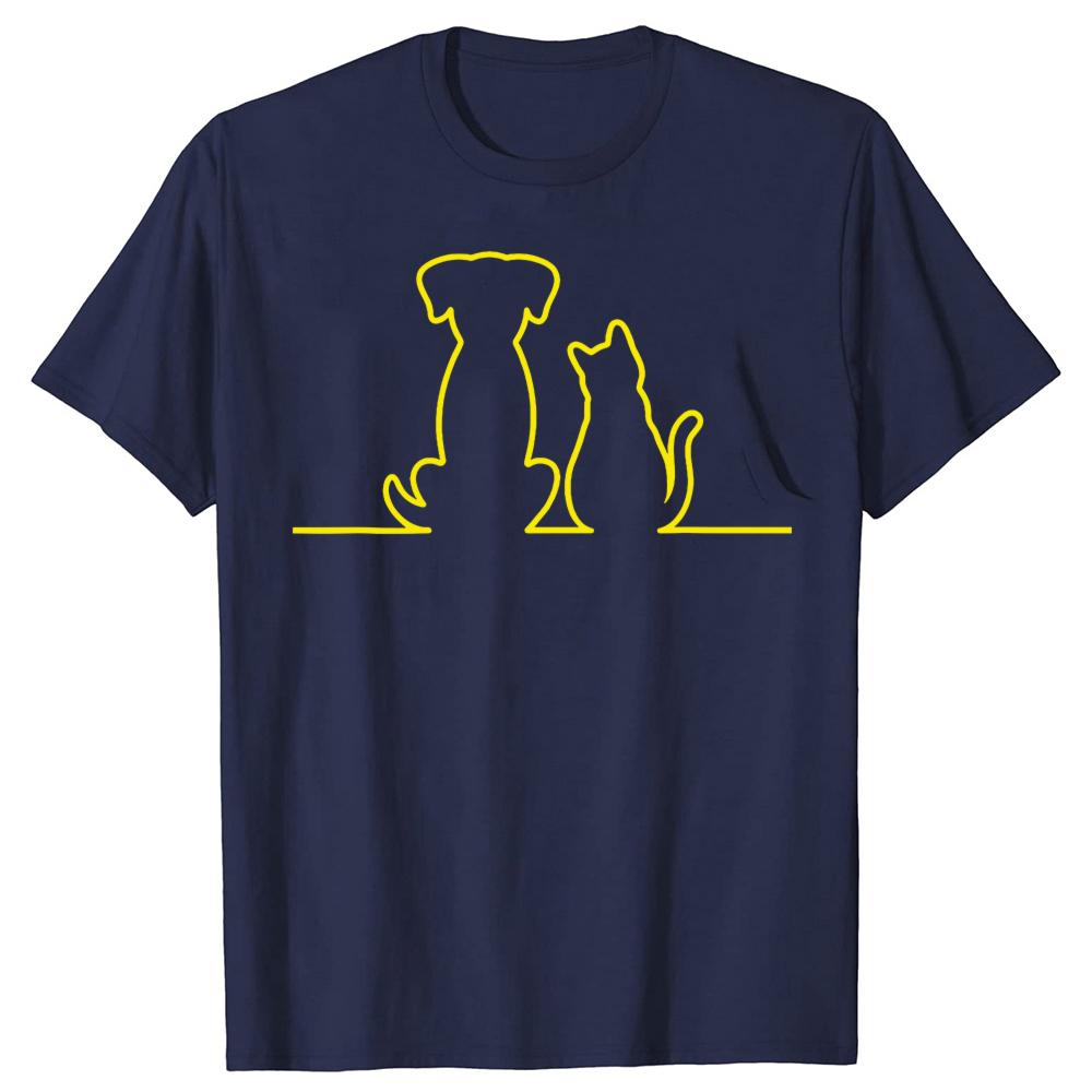 Funny Dog Paw Squad Parent Cute Cat Dog Tshirts Men Casual Tshirt 100 Cotton Loose Oversized Crewneck Collar Hip Hop T Shirt
