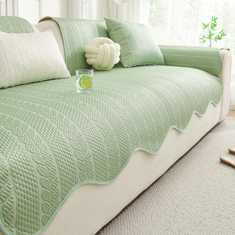 French Cream Wind New Summer Sofa Cushion Universal Fixed Sofa Cover Cloth Special-Shaped Sofa Cushion