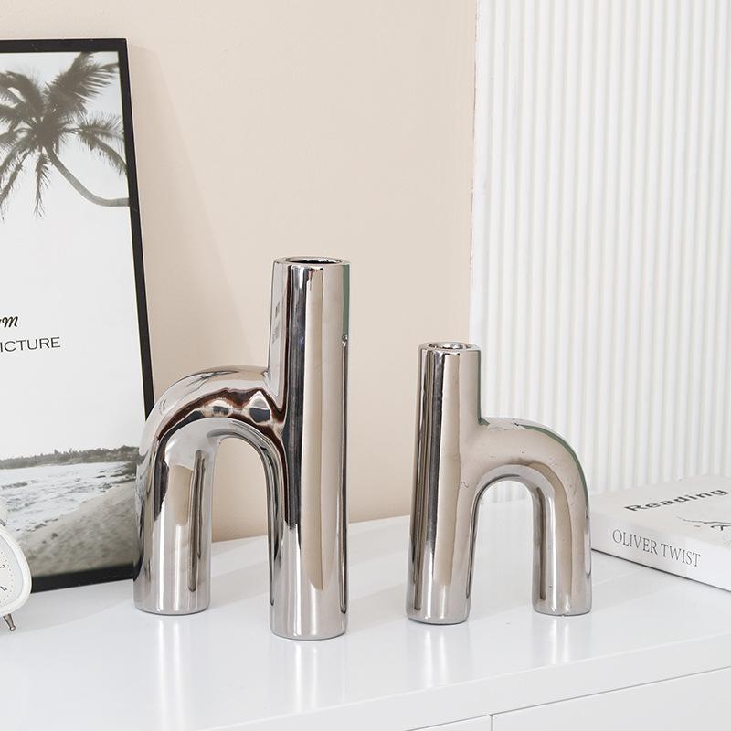 Нерегулярные инсы креативные алфавитные орнаменты Керамическая ваза Мягкое украшение для дома Современное украшение ваза Простое украшение для комнаты