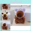 Adorable Capybara Plush Toy Bag Charm Soft Stuffed Animal Doll With Cute Design