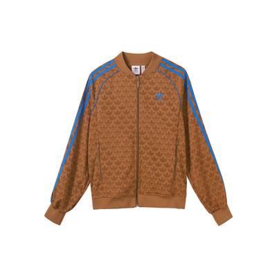 Originals Adicolor 70s Vintage Striped Logo Бейсбольная куртка Женская верхняя одежда Коричневый IK7873