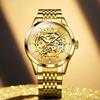 OLEVS 9920 Роскошные мужские часы с золотым полым циферблатом, автоматические механические наручные часы, водонепроницаемые светящиеся часы для мужчин, модные