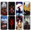 Black Tpu Case for Iphone 5 5s SE 2020 6 6s 7 8 Plus X 10 Case Cover for Iphone XR XS 11 Pro MAX Case Berserk Guts Anime Cool
