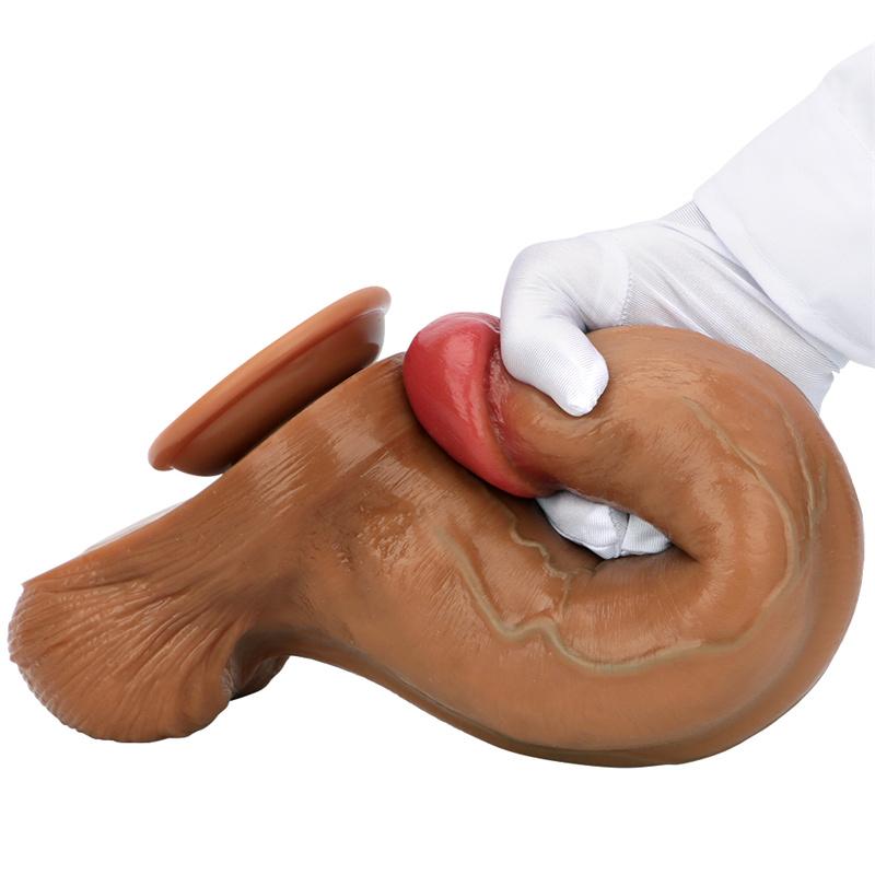 Большой куриный брат рисует синие вены, инъекция искусственного масла, жидкий силикон двойной твердости, имитация большого пениса, секс-игрушки