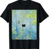 Black Cat Monets Summer Waterlily T-Shirt