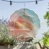 10 Inch Hanging Wind Spinner with Light Wave Pattern 360 Degree Rotating Hook for Garden Balcony Decor Spring Summer Gift Idea