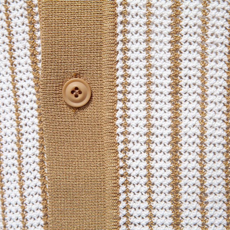 Camel 2025 Лето Вышитая Новая Мужская Рубашка Поло С Коротким Рукавом Трикотажная Полосатая Модная Деловая Рубашка Поло Для Мужчин