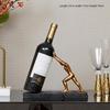 European Luxury Resin Wine Rack Ornament for Home & Study Decor