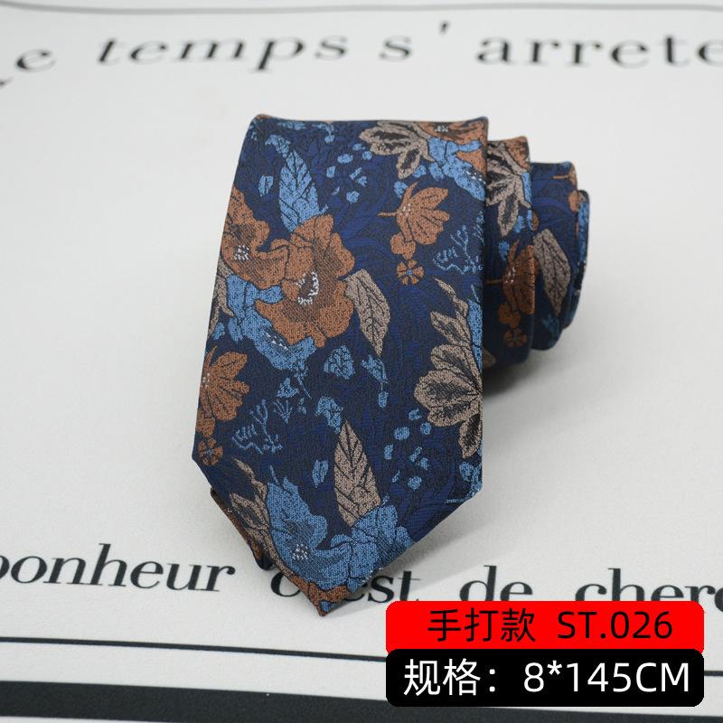 Галстук мужской деловой джентльменский ретро-узор британский стиль 8 см ручная работа профессиональная одежда