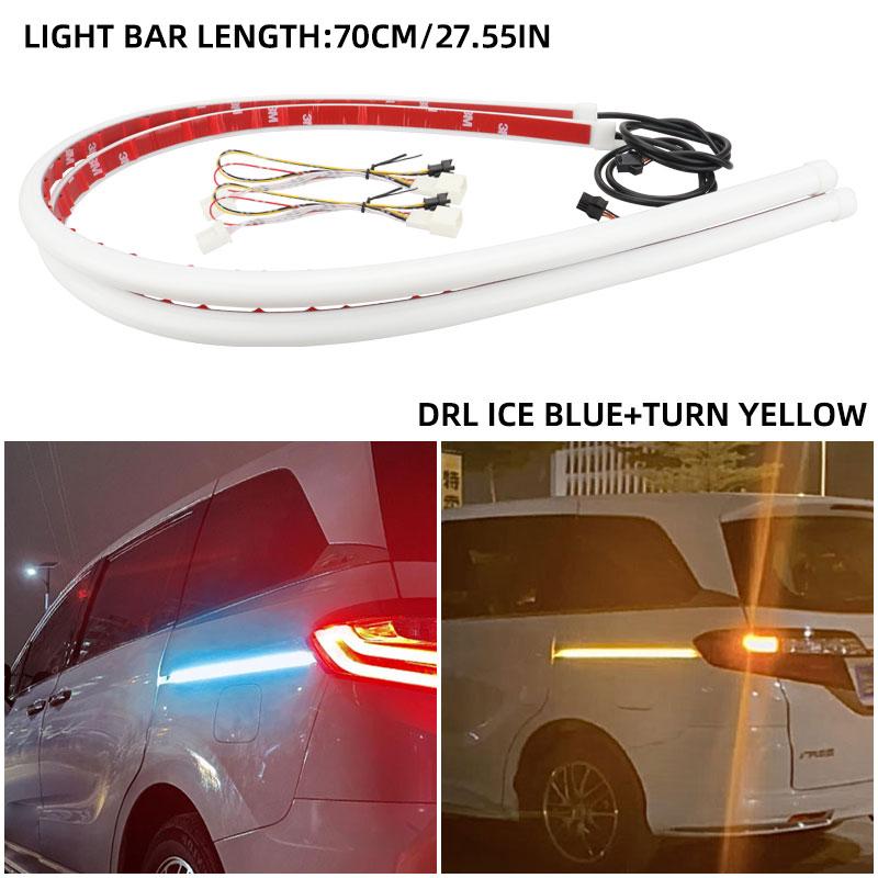 2 шт. 27-дюймовый светодиодный стример трековый свет для Honda ODYSSEY двухцветный автомобильный динамический бегущий указатель поворота боковой габаритный огонь 12 В авто