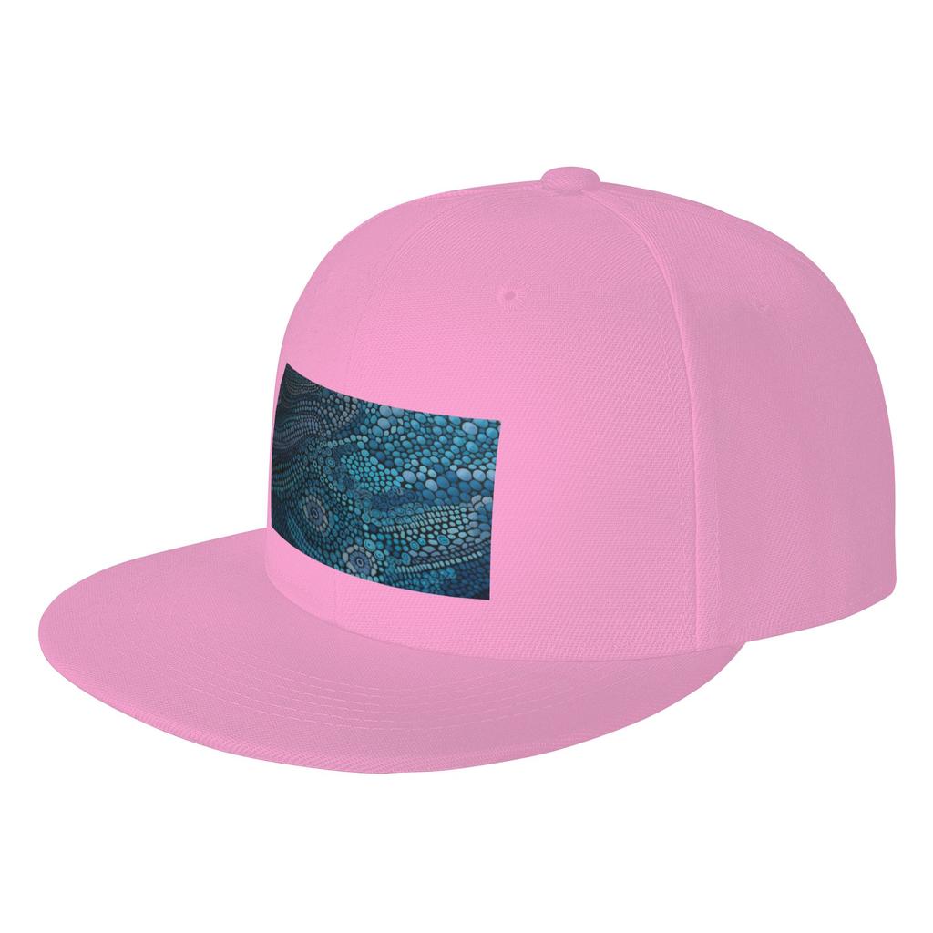 Fashion Aboriginal Inspired Dot Art Pebbles Flat Brim Sun Hat People With Big Heads Women Hat