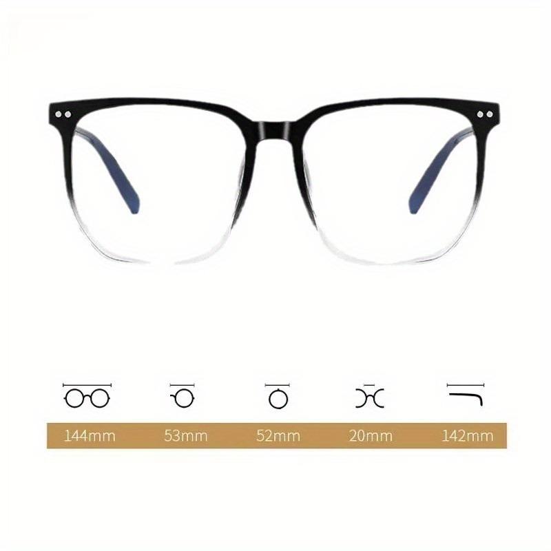 Большие квадратные очки с защитой от синего света, модные ретро-очки для мужчин и женщин, компьютерные игровые классические простые стеклянные очки
