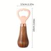 1PC Beer Bottle Opener Home Solid Wood Handle Rose Gold Creative Vertical