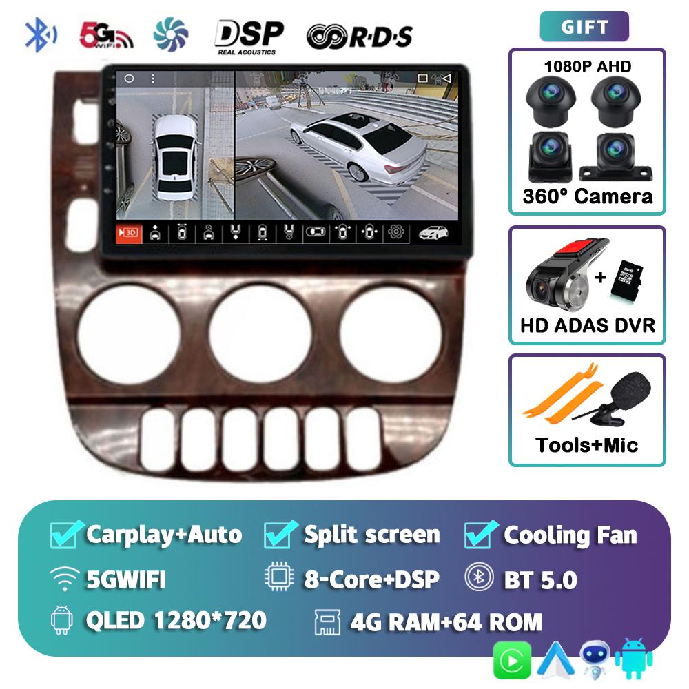 Android 13 Carplay Auto для Benz M-Class W163 ML 1997 1998 1999 2001 2002 2003 2004 2005 Автомобильный радиоприемник Мультимедийный проигрыватель Стерео DSP