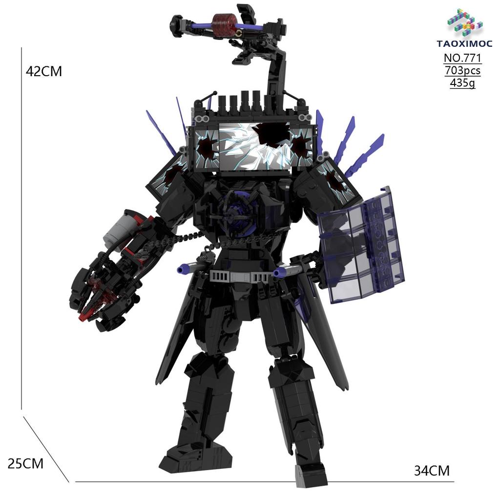 Трансграничный Титан Клокмен против. Туалетмен Телевизор Динамик Конструктор Минифигурки