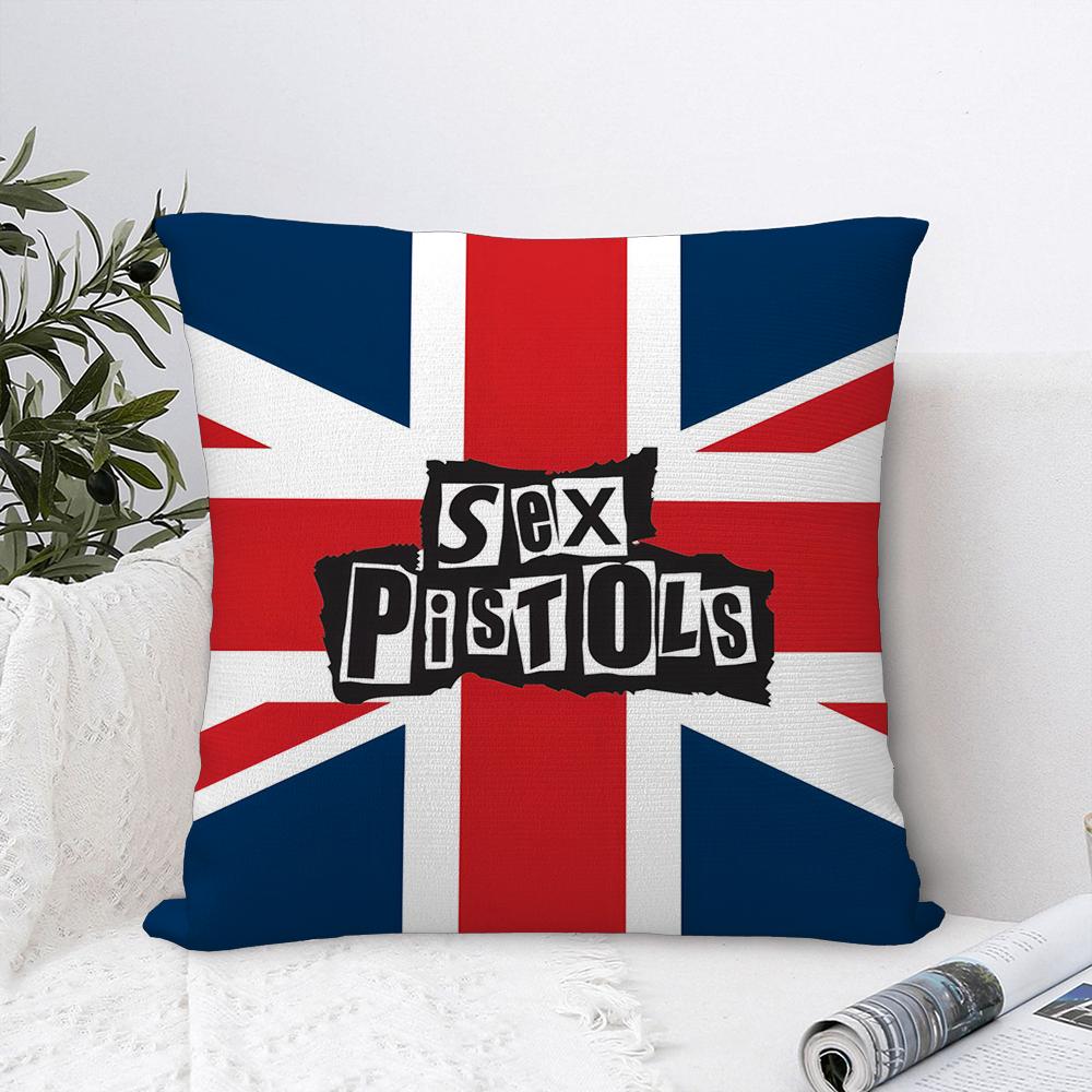 S-Sex P-Pistols Band Pillow Case Sofa Decorative Home Double-sided Print Plush Square Throw Pillow Covers Cushion Decor Cover