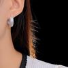 Серьги-кольца с цирконами для ушей Женские серьги с темпераментом Искрящиеся серьги Для повседневной носки