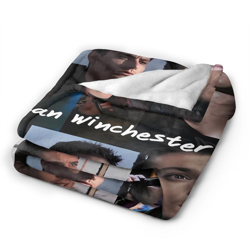 Jensen Ackles Super Warm Blanket Dean Winchester Students Plush Bedding Throws Print Couch Chair Flannel Bedspread Sofa Cover