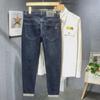 Korean Trend Embroidered Men's Slim Straight Jeans - Comfortable and Versatile for Spring and Autumn