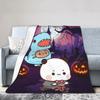 Dudu Halloween Plush Throw Blanket  Super Warm Flannel Bedspread for Kids Girls Boys Outdoor Use Cozy Pattern Design