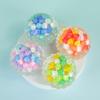 Четырехцветный красочный шарик для сжатия и вытягивания, выпуклый шарик с вентиляционным отверстием для водного поло, креативная игрушка для декомпрессии, декомпрессия отскока
